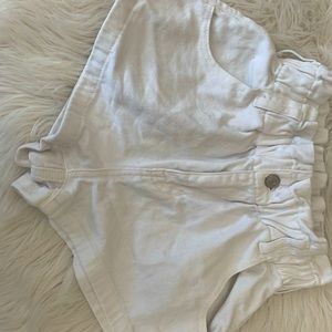 white mom shorts